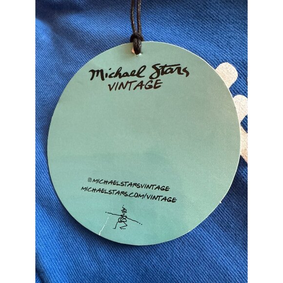 Michael Stars Vintage Blue Graphic T-Shirt 'Futuriste' - New with Tag, One Size - Picture 2 of 4